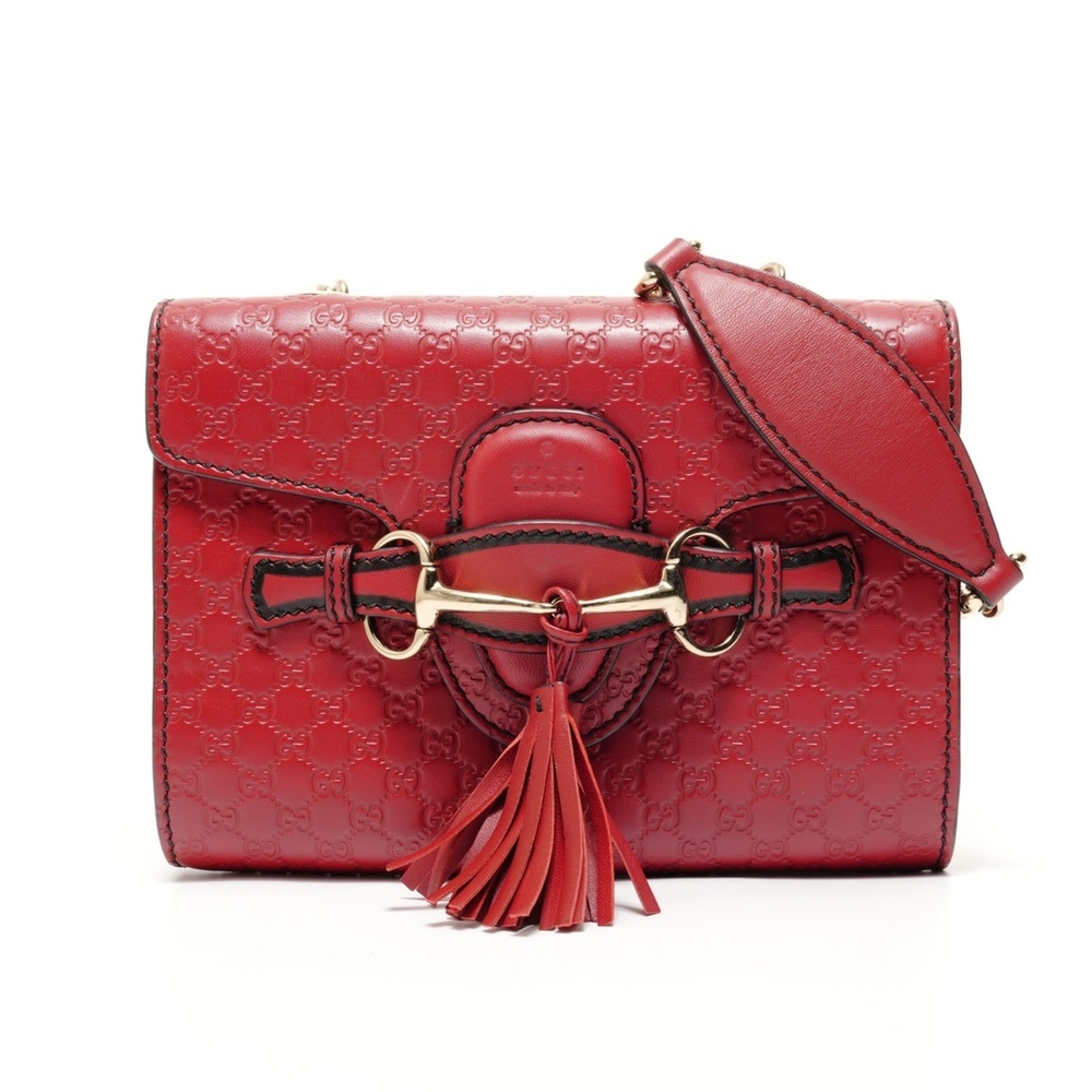 GUCCI Authentic Red Shoulder Bag